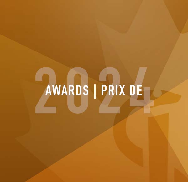 Decorative image of a cropped section of the MCC logo with the superimposed words "Awards / Prix de" over a ghosted 2024".
