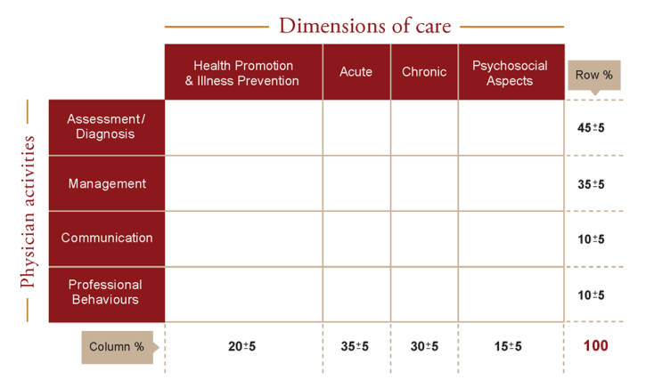 Decorative image of the Dimensions of care evaluation grid
